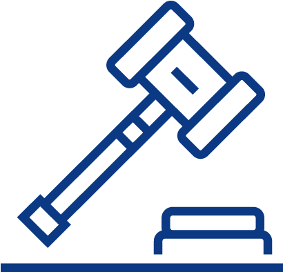 We Offer A Full Range Of Dispute Resolution Procedures - Legal Line Icon (409x415)