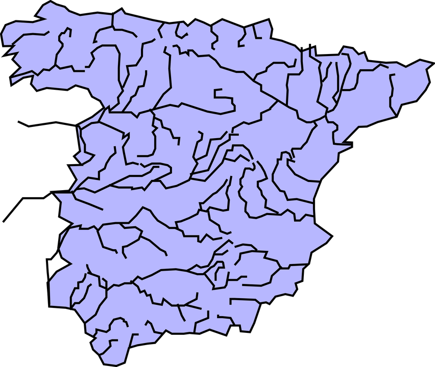 Spain, Geography, Rivers - Rios De Espana (852x720)