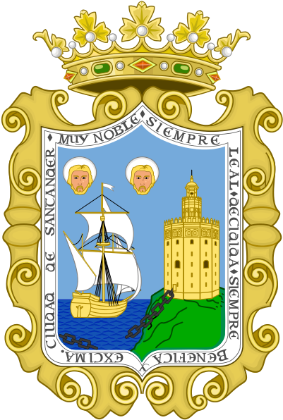 Coat Of Arms Of Santander - Escudo De Santander España (409x605)