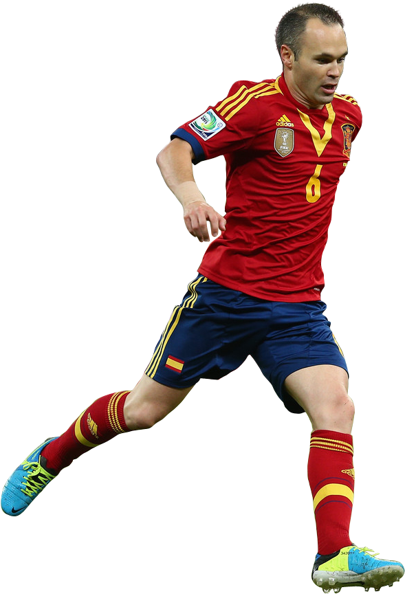 Andreas Iniesta Render By Furkancbc On Deviantart Clip - Andres Iniesta Spain Png (659x863)