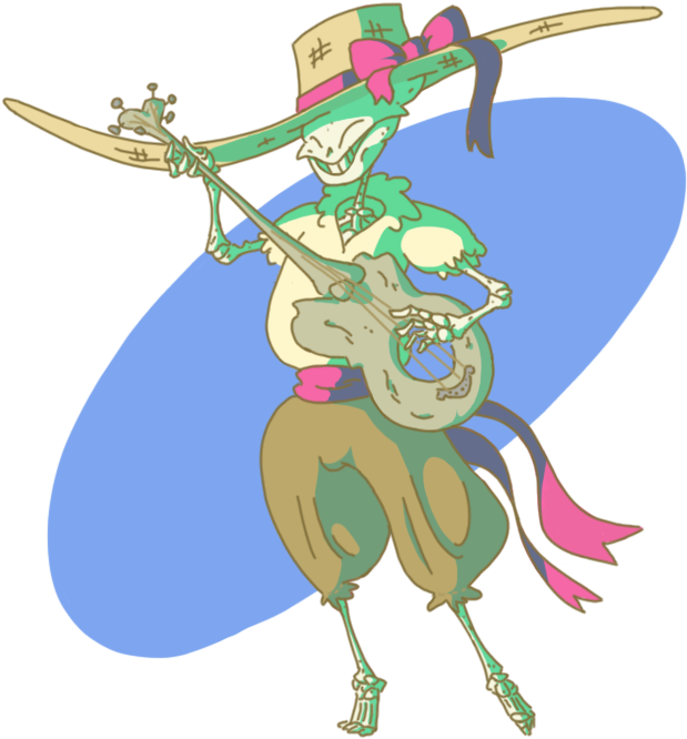 Clipart Skeleton Mariachi - D&d Skeleton Bard (660x702)