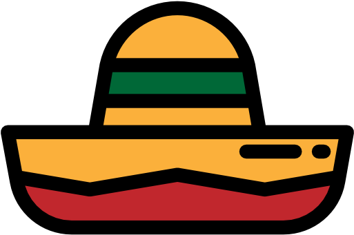 Traditional Fashion Moustache Mariachi - Mexican Hat Logo Png (512x512)