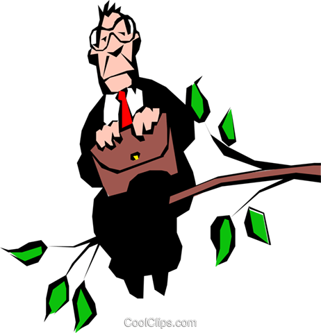 Out On A Limb Royalty Free Vector Clip Art Illustration - Cartoon (462x480)