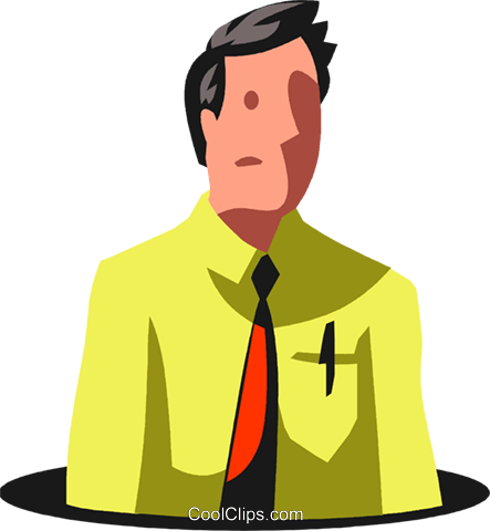 Businessman In A Hole Royalty Free Vector Clip Art - Illustration (443x480)