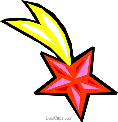 Shooting Stars Royalty Free Vector Clip Art Illustration - Illustration (463x480)