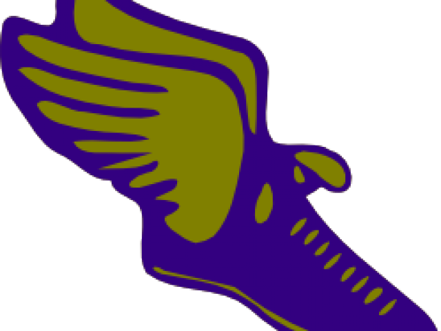 Running Shoes Clipart Svg - Yellow Trainer With Wings Logo (640x480)