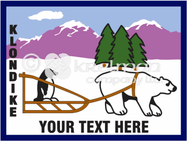 K723 Polar Bear Pulling Penguin On Sled - Polar Bear (400x400)