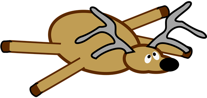 Sleigh Clipart Crashed - Reindeer Clipart Head (680x340)