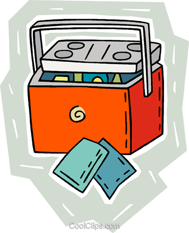 Insulated Cooler Royalty Free Vector Clip Art Illustration - Insulated Cooler Royalty Free Vector Clip Art Illustration (389x480)