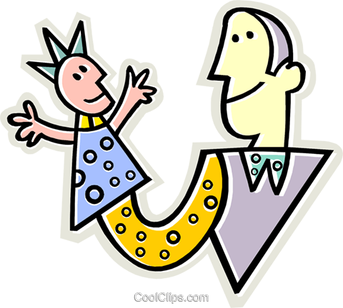 Puppet Show Royalty Free Vector Clip Art Illustration - Puppet (480x432)