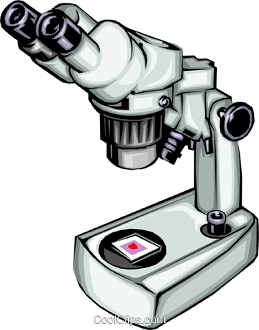 Microscope And Slide Royalty Free Vector Clip Art Illustration - Microscopio Vetor Png (376x480)