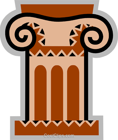 Column Or Pedestal Royalty Free Vector Clip Art Illustration - Illustration (404x480)