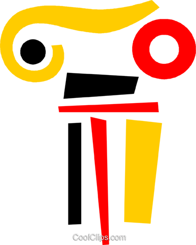 Column Or Pedestal Royalty Free Vector Clip Art Illustration - Column Or Pedestal Royalty Free Vector Clip Art Illustration (384x480)