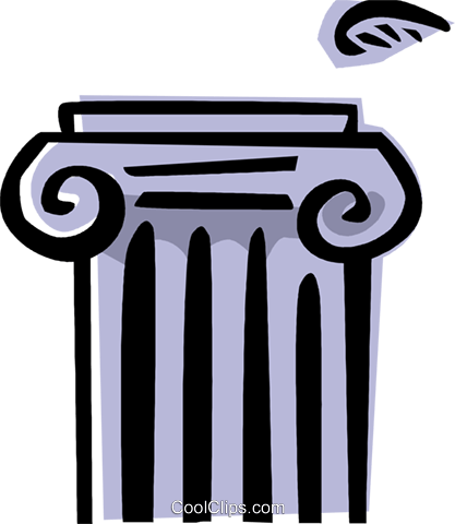 Column Or Pedestal Royalty Free Vector Clip Art Illustration - Column Or Pedestal Royalty Free Vector Clip Art Illustration (417x480)