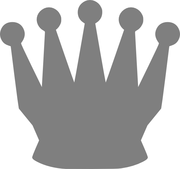 King Grey Clip Art At Clker - Red Crown (600x564)