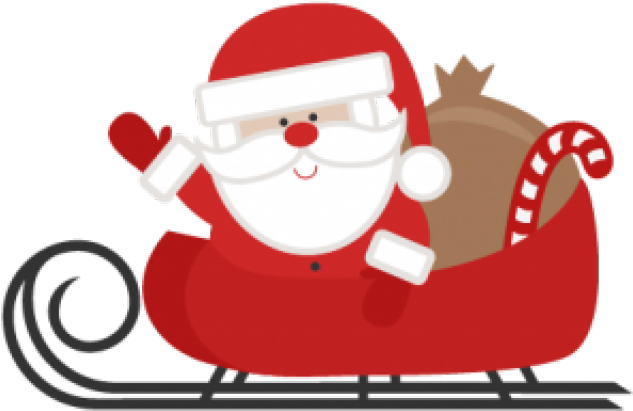 Santa Claus In Sleigh Clipart (640x480)