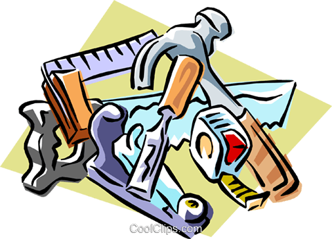 Free Carpentry Clipart - Carpenter Tools Clipart Png (480x345)