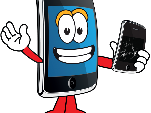 Software Clipart Cellphone Repair Shop - Cartoon Repair Phone Png (640x480)