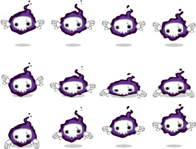 Ghost Sprite Sheet Png (700x525)