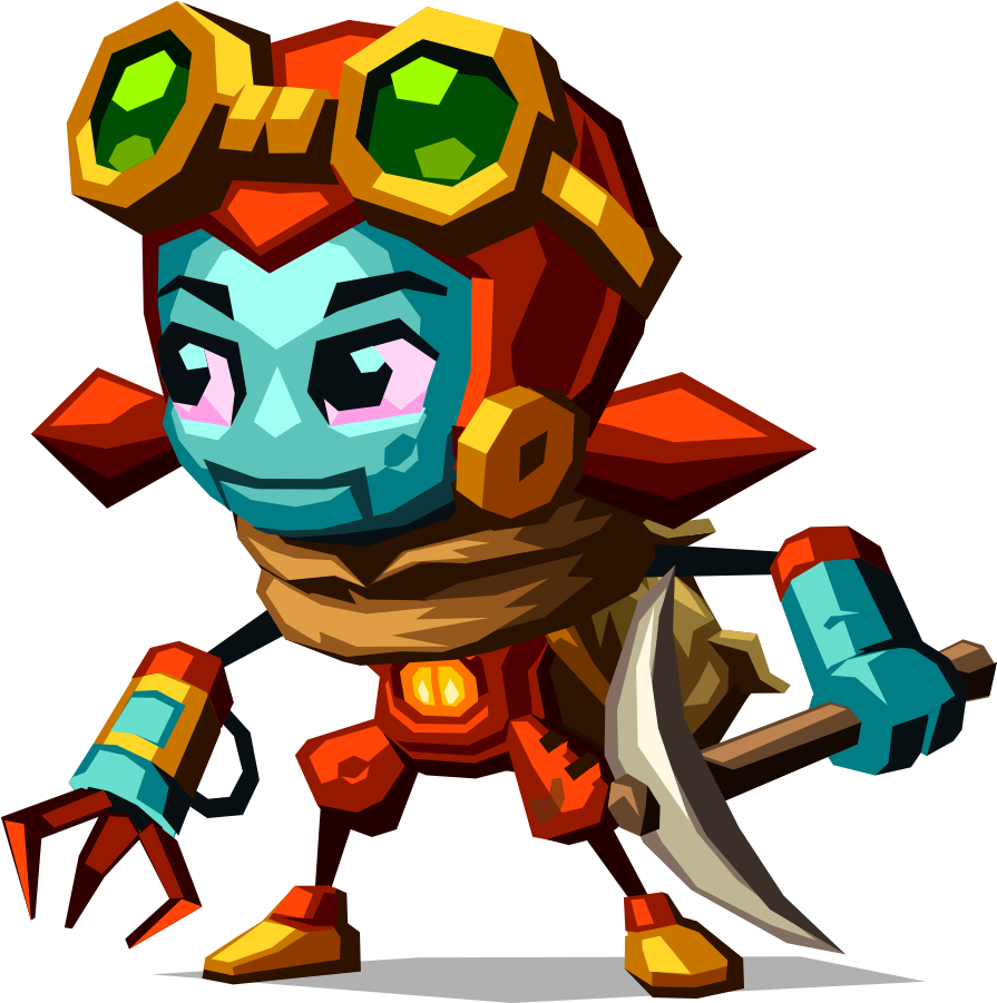 Steamworld Dig 2 Dorothy With Pickaxe - Steamworld Dig 2 Character (1000x1000)