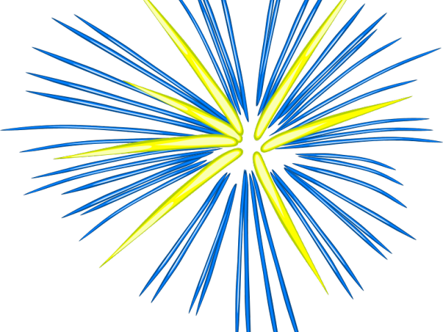 Fireworks Clipart Art - Animated Transparent Background Fireworks (640x480)