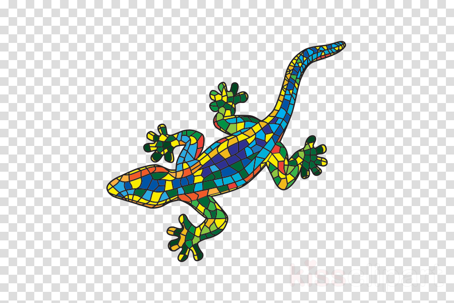 Lizard Mosaic Clipart Lizard Mosaic - Gecko Mosaic (900x600)