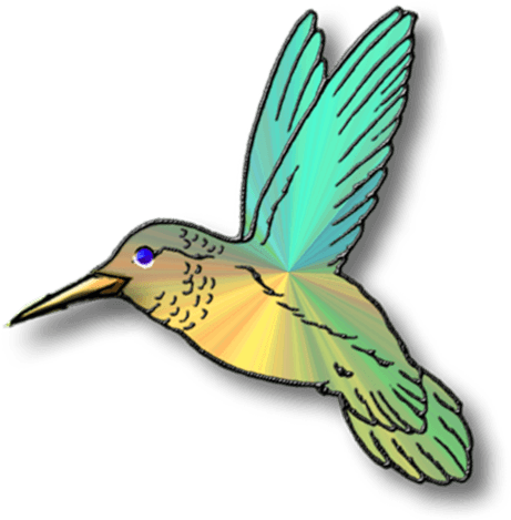 Hummingbird Stained Glass Mosaic & Stepping Stone Pattern - Hummingbird Clip Art Transparent (486x486)