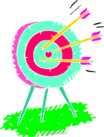 Target With Arrows Royalty Free Vector Clip Art Illustration - Thomas County Central High School (365x480)