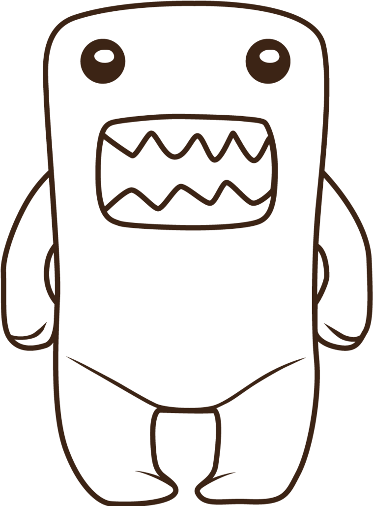 Images For Domo Nerd Coloring Pages Clip Art Librarydomo - Domo Coloring Page (776x1030)