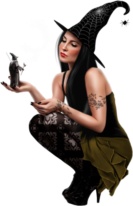 Witchmagic6 Oct 1, Witch, Clip Art, Witches, - Transparent Witches Femme Tubes Png (496x700)