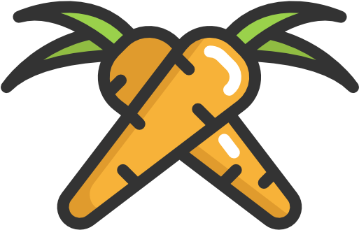 Vector Transparent Carrot Clipart Healthy Food - Carrots Icon (512x512)
