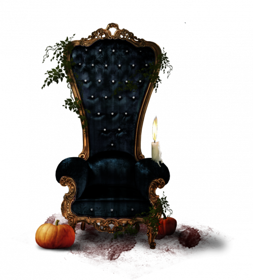 Free Download King Chair Png Clipart Chair Clip Art - Halloween Chair (500x552)