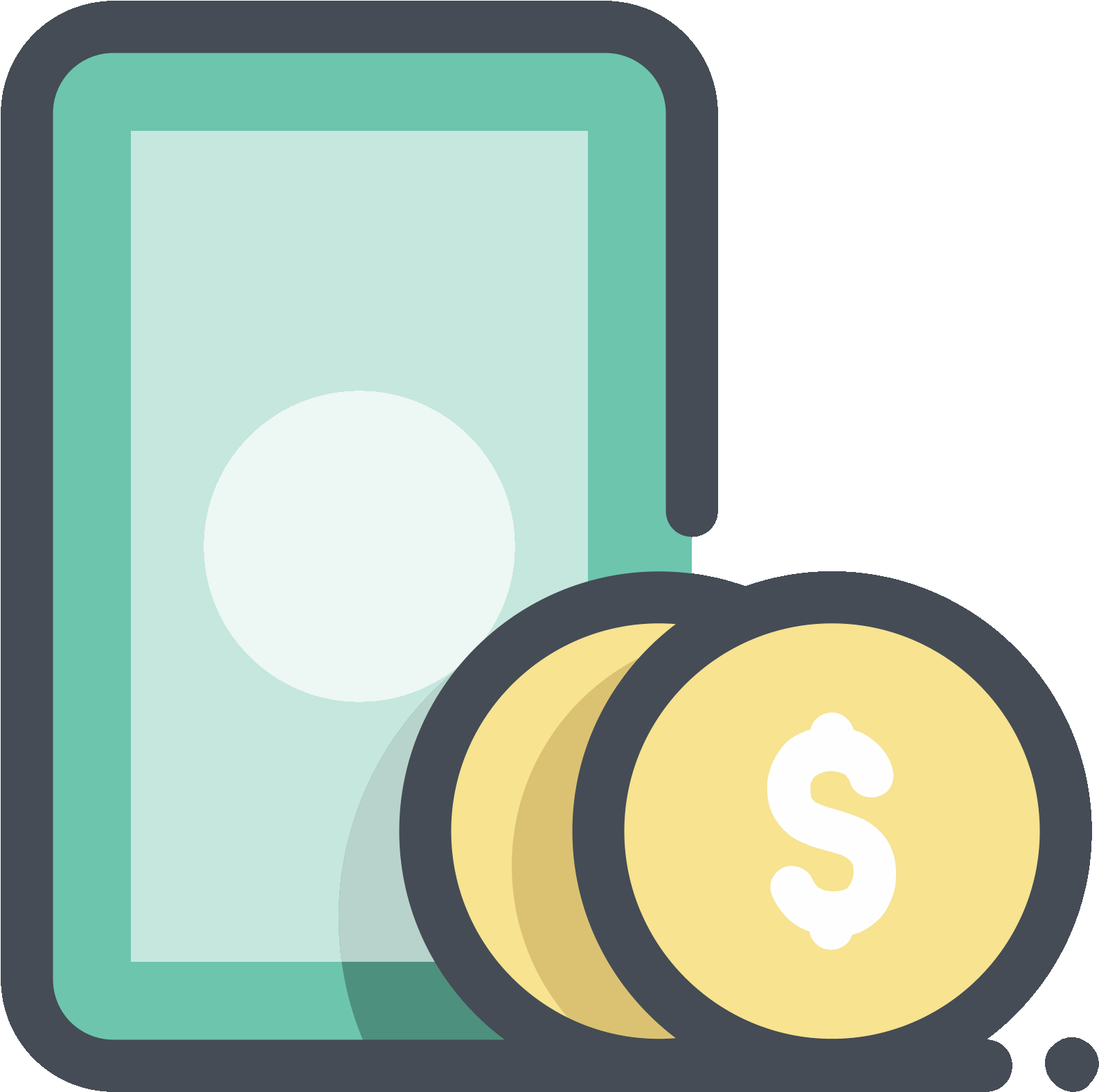 Coins Clipart School Finance - Circle (1600x1600)