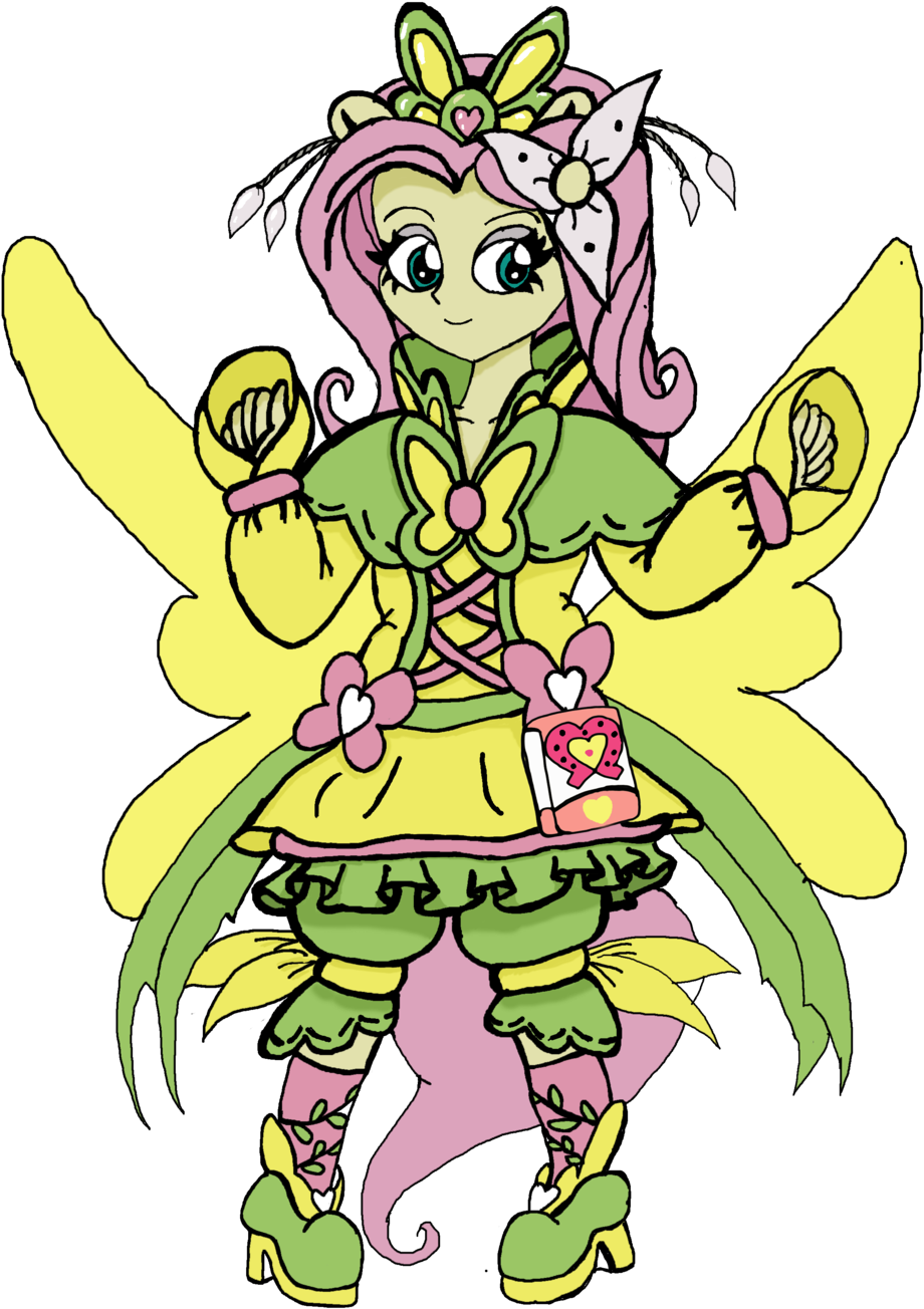 Pokecure123, Cure Kindness, Equestria Girls, Fluttershy, - Pretty Cure (1024x1591)