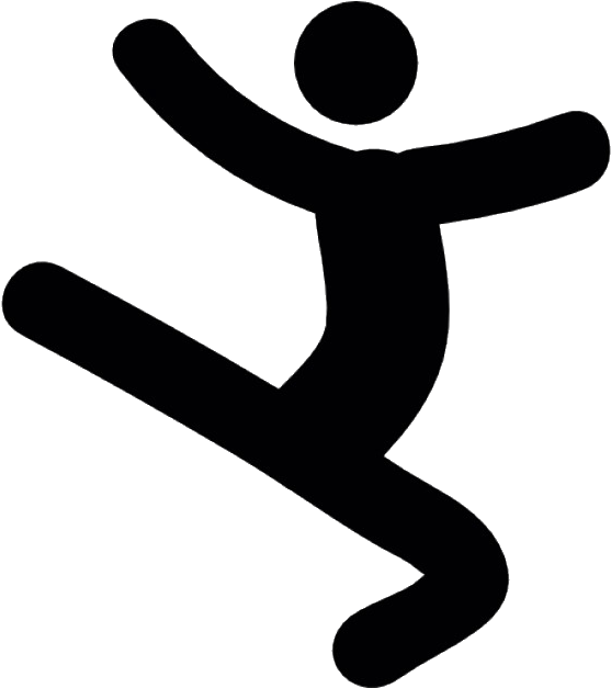 Style Clipart Dance Therapy - Jumping Silhouette Icon (626x626)