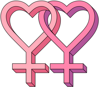Support Equality - Lesbian Symbol (400x347)