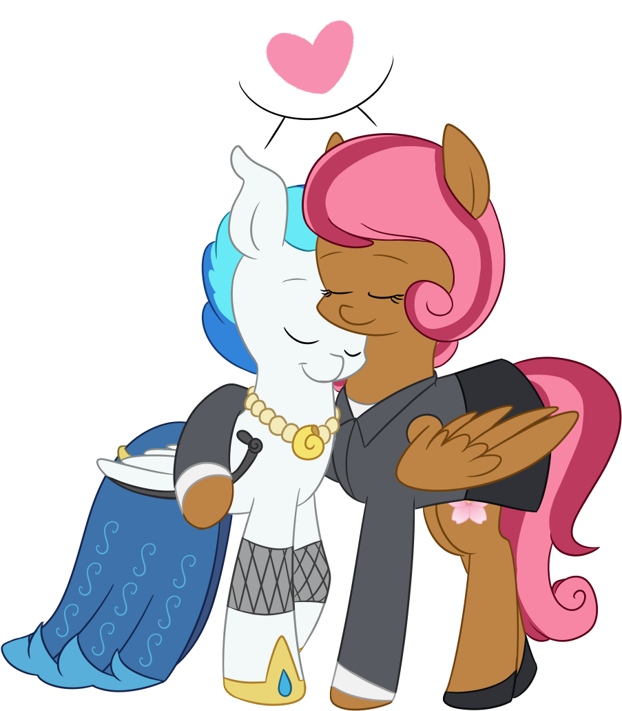 Espeonna, Clothes, Dress, Female, Heart, Hug, Lesbian, - Cartoon (1000x1087)