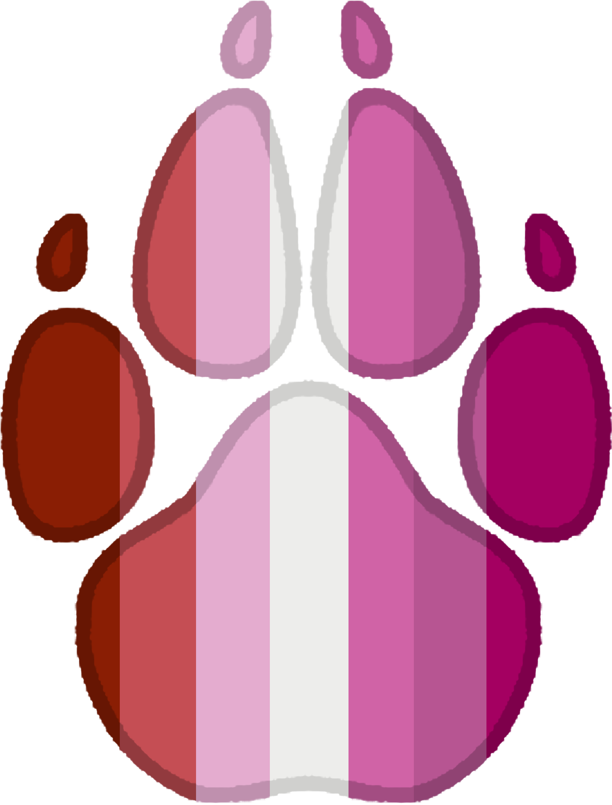 Paw Pride Lesbian - Lesbian Furry Pride (2200x2919)