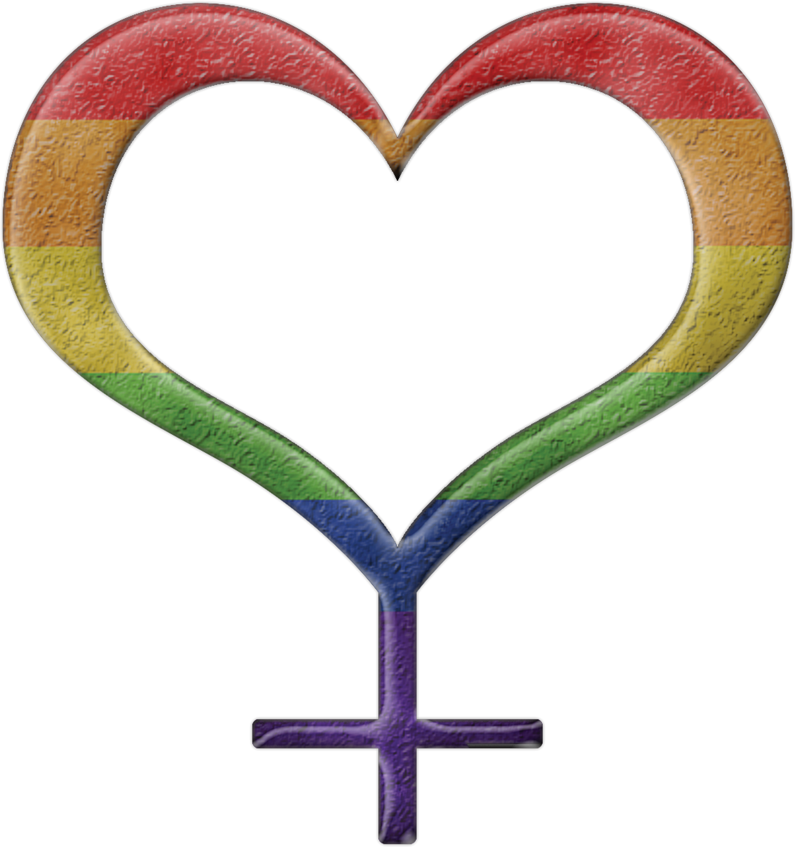 Lgbt Pride Heart Shaped Female Gender Symbol - Infinity Heart Polyamory (1580x1682)