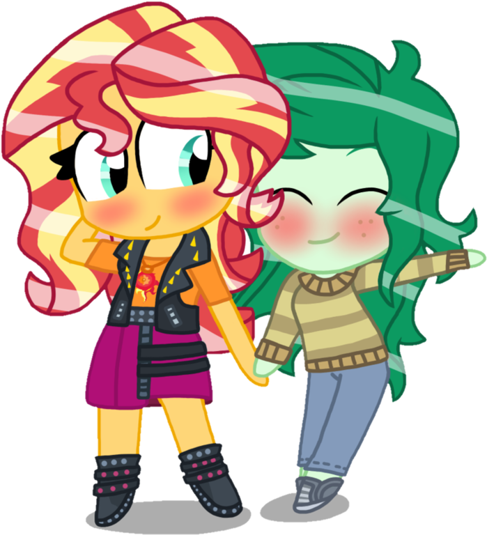 Katevelasco, Blushing, Chibi, Cute, Equestria Girls, - My Little Pony: Equestria Girls (894x894)