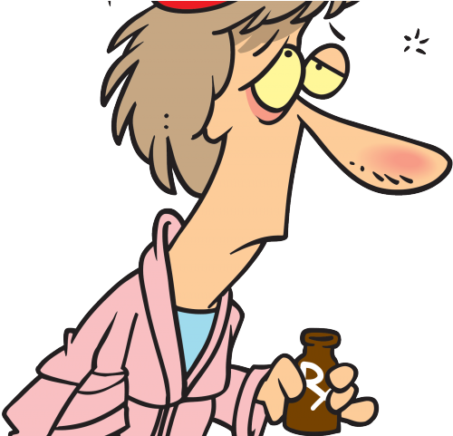 Cold Clipart Cold Symptom - Sick Woman Cartoon (640x480)