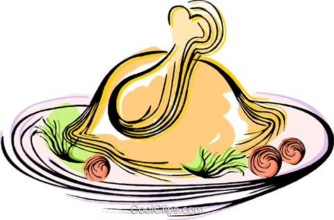 Roast Turkey Royalty Free Vector Clip Art Illustration - Roast Turkey Royalty Free Vector Clip Art Illustration (480x317)