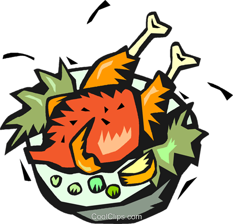 Roast Turkey On A Serving Platter Royalty Free Vector - Roast Turkey On A Serving Platter Royalty Free Vector (480x461)