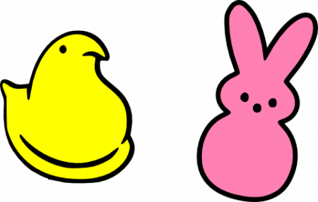 Peeps Clipart - Peeps Candy Clip Art (450x287)