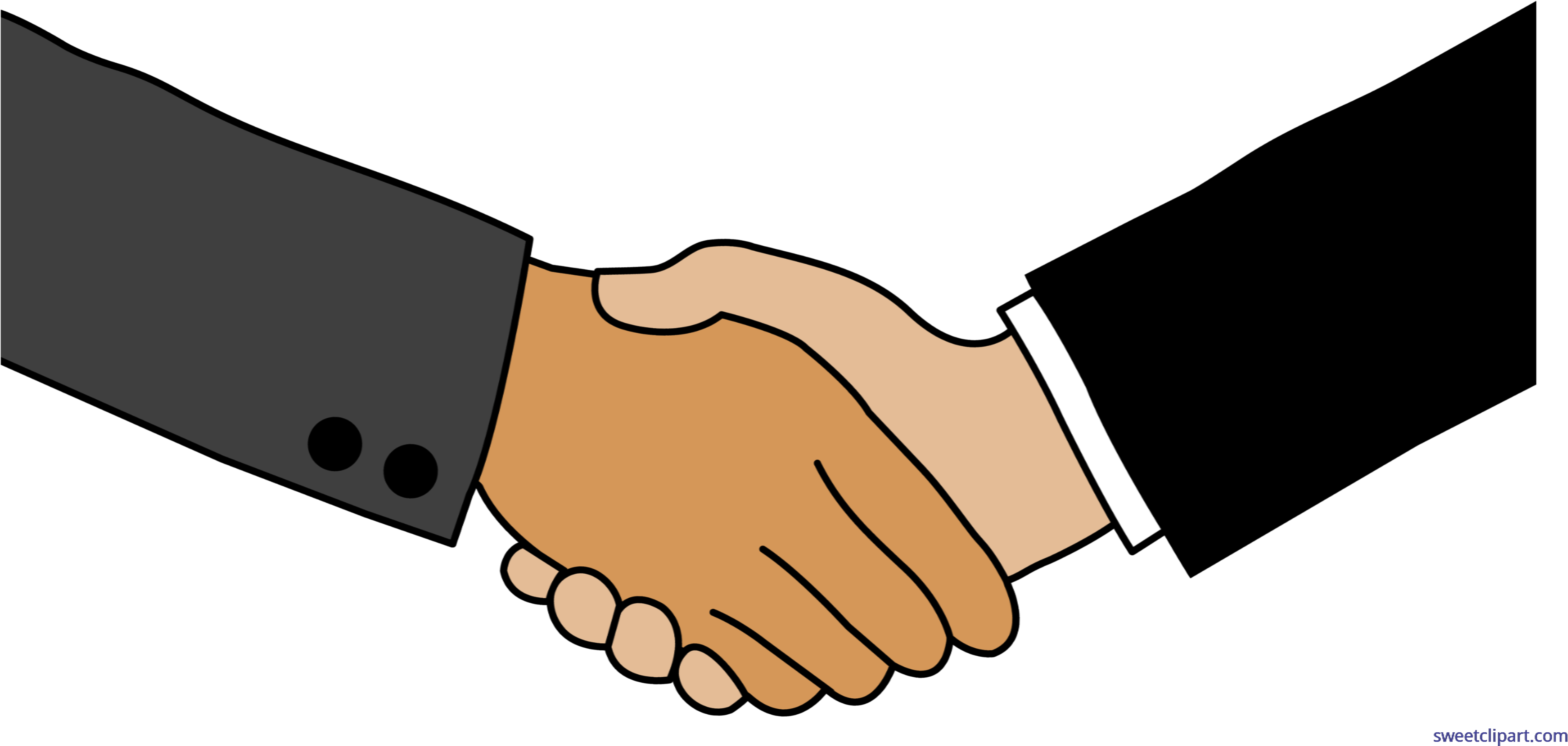 Vector Freeuse Library Collaboration Clipart Joined - Business Deal Handshake Clip Art (4805x2343)