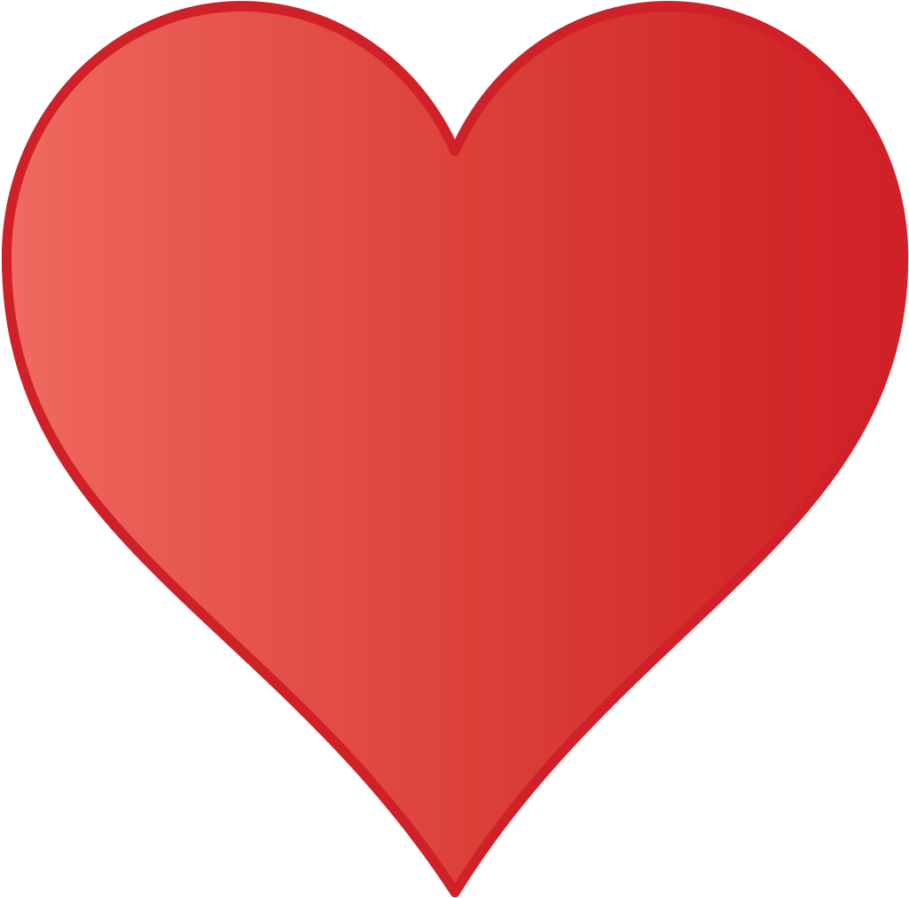 File - Suithearts - Svg - Cartoon Heart Transparent Background (1034x1024)