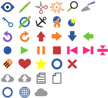 Astrological Symbols Computer Icons Zodiac Color - Symbols Colored (369x340)