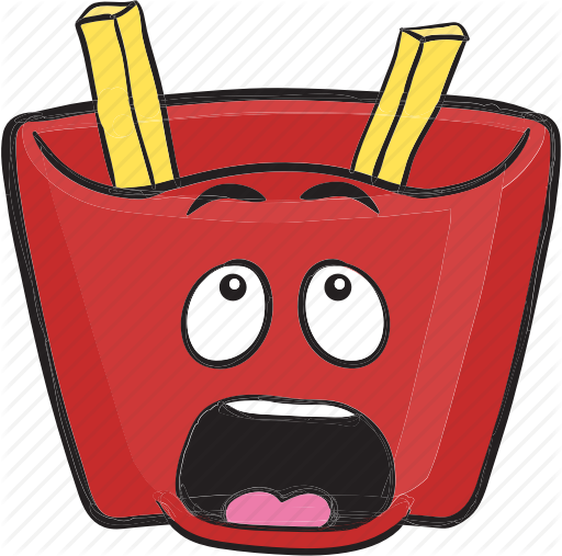 Emoji Fast Food Fry Icon - Crazy French Fries (512x507)