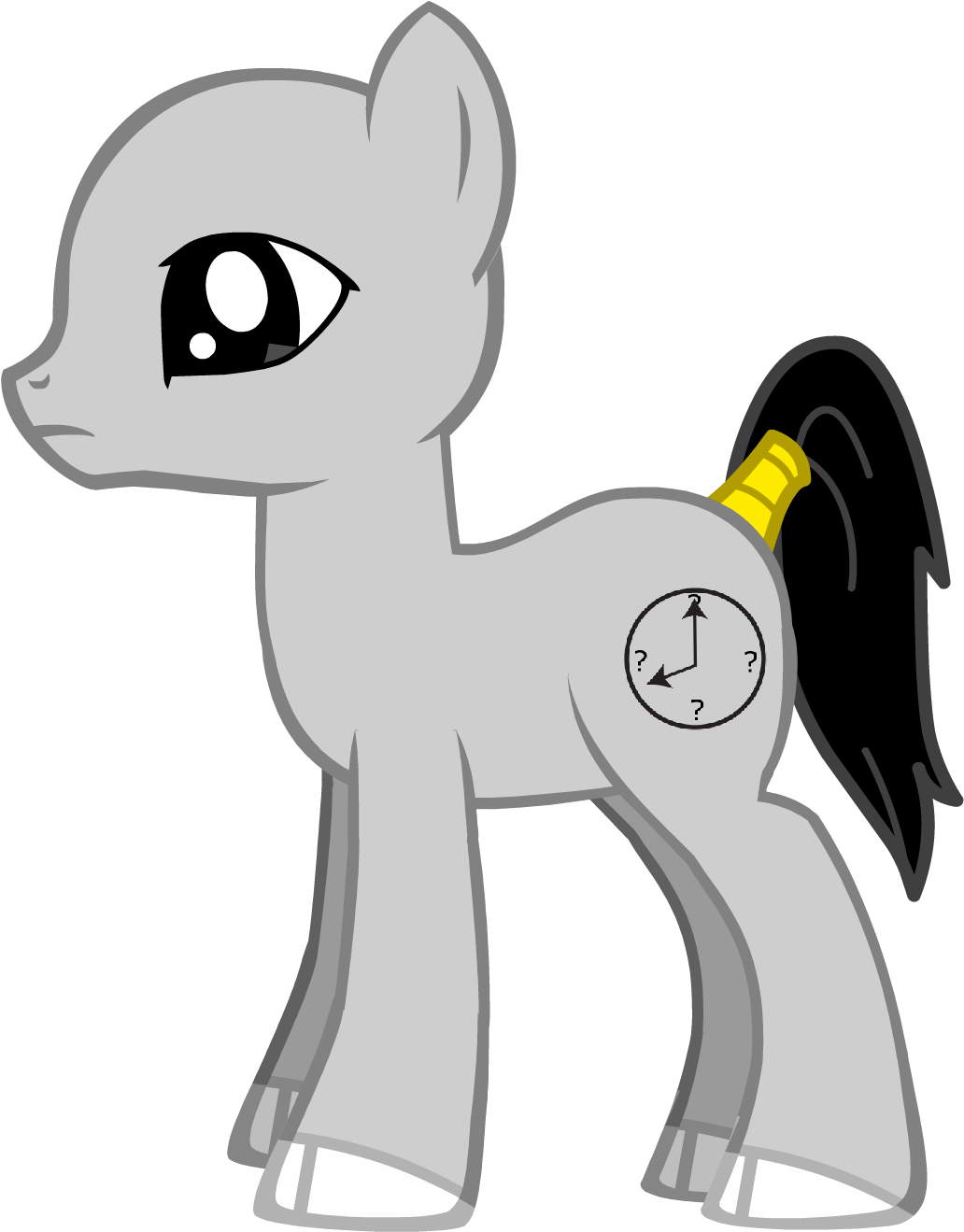 The Color Scheme Is All Gradients Of White/black And - My Little Pony Luke (1133x1386)