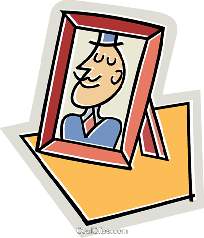 Portrait Of Father Royalty Free Vector Clip Art Illustration - Portrait Of Father Royalty Free Vector Clip Art Illustration (413x480)